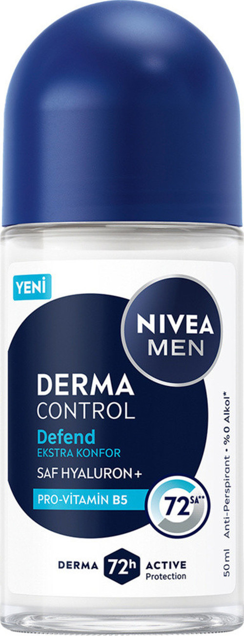 Men Erkek Roll-On Deodorant Derma Control Defend Tahriş Karşıtı 50 Ml 3 Adet