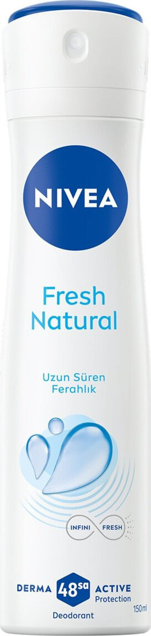 Kadın Sprey Deodorant Fresh Natural 48 Saat Ter Kokusu Karşıtı 150 Ml 2 Adet