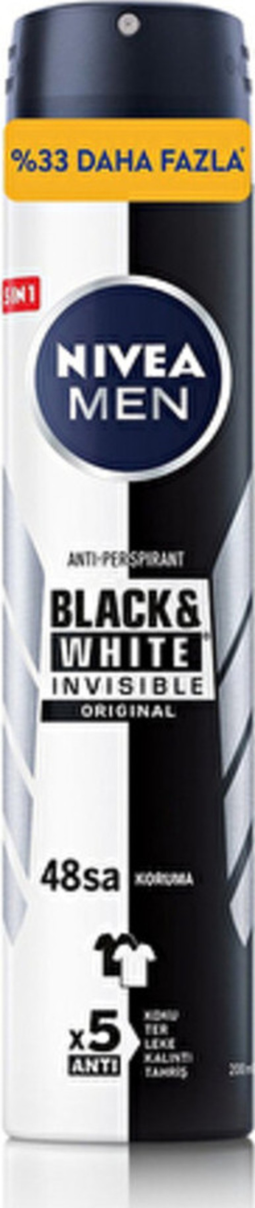 3 Adet Deodorant Black&White Original Erkek 200Ml