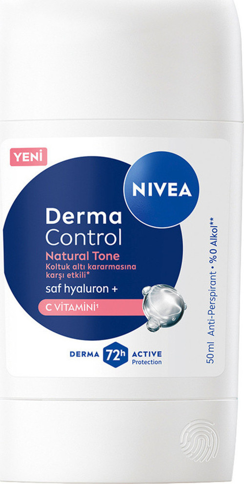 Kadın Stick Deodorant Derma Control Natural Tone Koltuk Altı Kararmasına Karşı 50 Ml 3 Adet