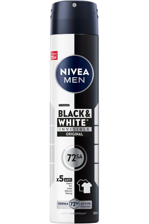 Men Black & White Invisible Original Sprey 150 Ml X 5 Adet