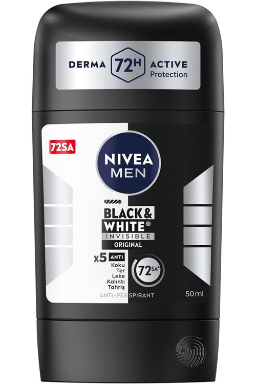 Men Black & White Invisible Original Stick 50 Ml X 2 Adet