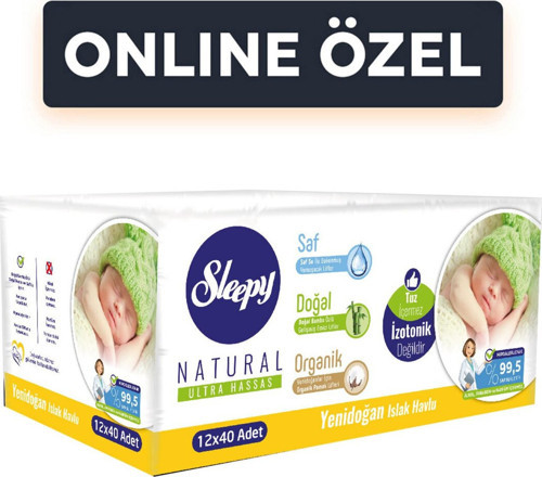Natural Yenidoğan Islak Havlu 12 X 40'Lı 4 Adet