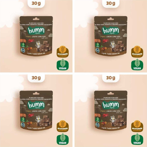 Organik Glutensiz Vegan Kakaolu Ve Fındıklı Kek - 30G* 4 Adet