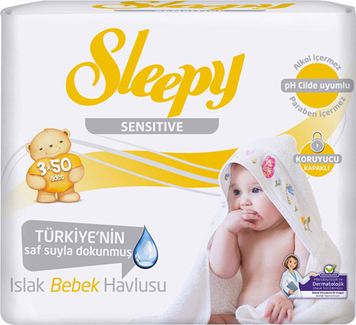 Sensitive Bebek Islak Mendil 3X50 Adet (5 Adet)