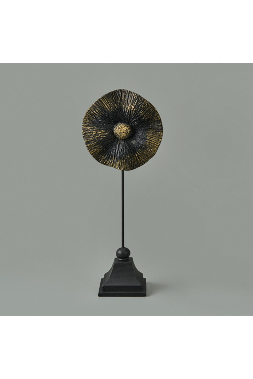 Deco Begonvil Dekor - Siyah / Gold - 32 Cm