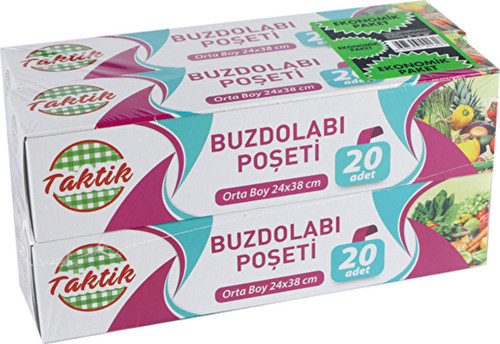 2 Adet Buzdolabı Poşeti Orta Boy 4 Lü Paket