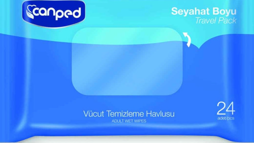 Vücut Temizleme Havlusu Seyahat Paketi 14 X 20 Cm 24'Lü 2 Adet