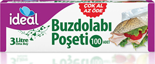 4 Adet Buzdolabı Poşeti Orta Boy 100'Lü