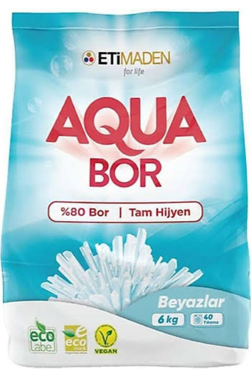 Aqua Bor 6 Kg Beyazlar İçin 40 Yıkama %80 Bor/%100 Hijyen