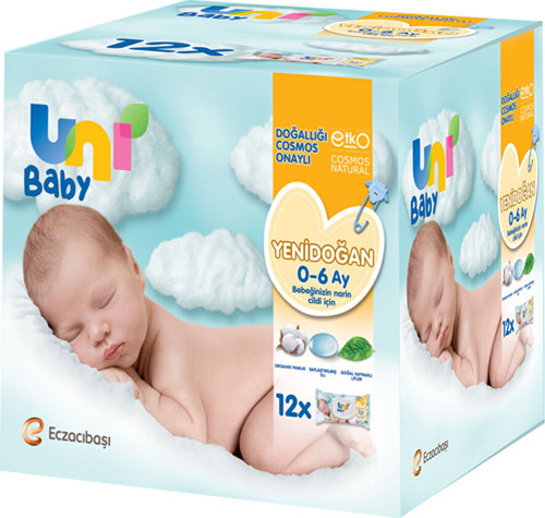 Yenidoğan Bebek Islak Mendil 0-6 Ay 12X40 Adet (5 Adet)