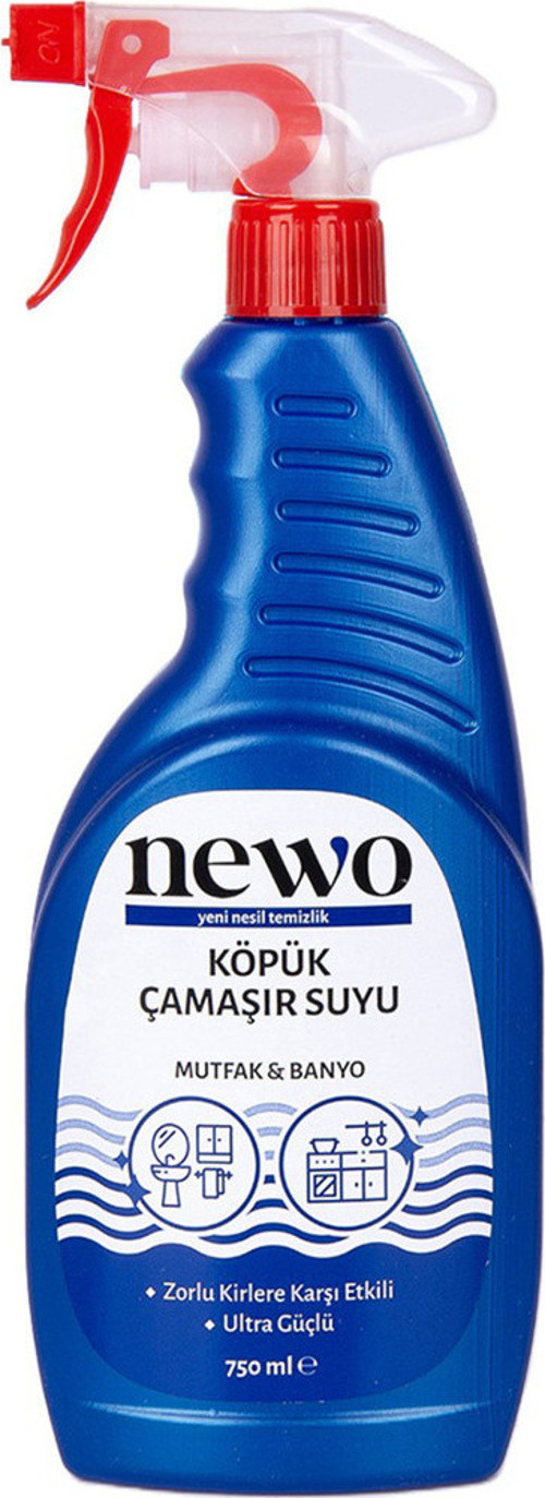 Çamaşır Suyu Katkkılı Yağ Çözücü Köpük Sprey 750 Ml 2 Adet