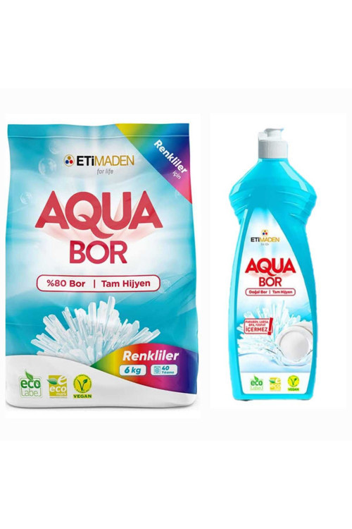 Çamaşır Deterjanı Renkliler İçin 6 Kg 40 Yıkama+ 1 Adet Bulaşık Deterjanı