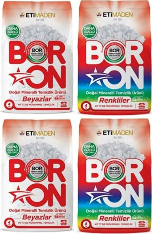 Çamaşır Makinesi Deterjanı Renkliler Için Toz 8 Kg Beyazlar Için Toz 8 Kg