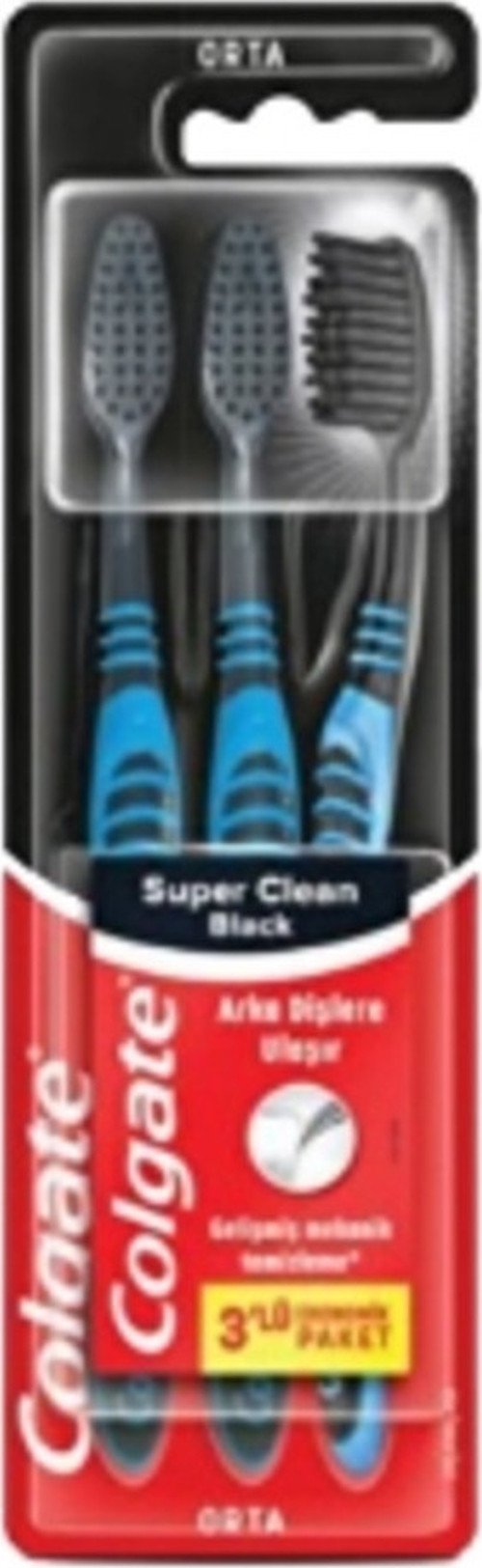 Dis Fir.Super Clean Black 2+1 Orta 3 Adet