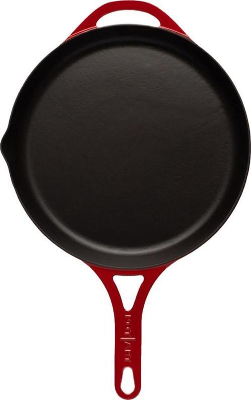 Pot Art Düz Döküm Tava Kırmızı 28 cm