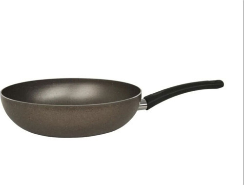Kuvars Granit Wok Tava - Siyah - 28 Cm