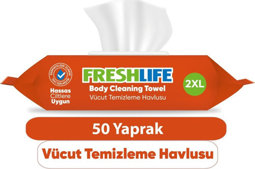 2 Adet Vücut Temizleme Havlusu 50 Li