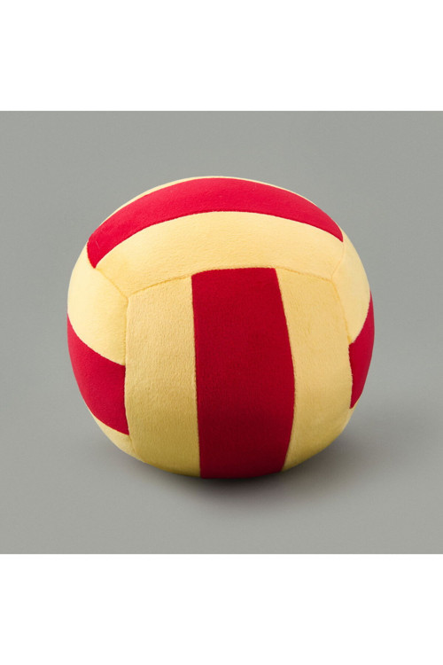 Soft Voleybol Topu Figürlü Yastık - Kırmızı / Sarı - 20 Cm