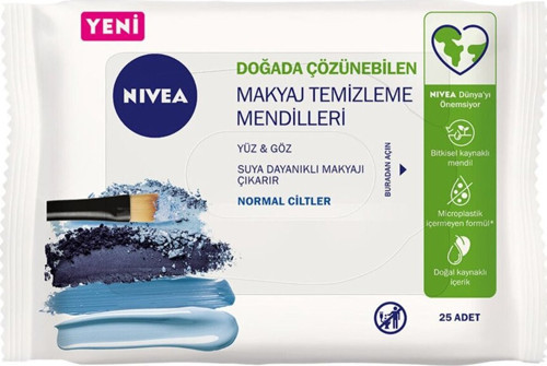 3'Ü1 Arada Canlandırıcı Makyaj Temizleme Mendilleri Normal Ve Karma Ciltler 25 Adet