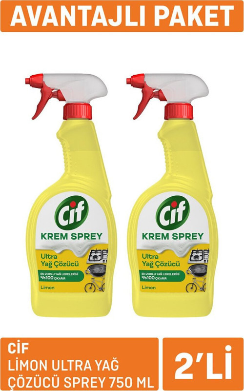 Limon Ultra Yağ Çözücü Sprey 2 X 750 Ml 2 Adet