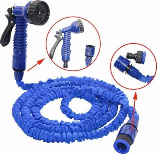 30 Metre Bahçe Sulama Araç Yıkama Hortumu 7 Kademeli Başlık