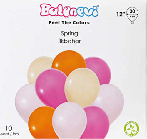 4 Adet İlkbahar Balon Seti 30 Cm 10'Lu