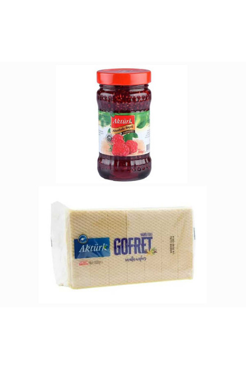 380 Gr Ahududu Reçeli Ve Vanilyali 200 Gr Gofret
