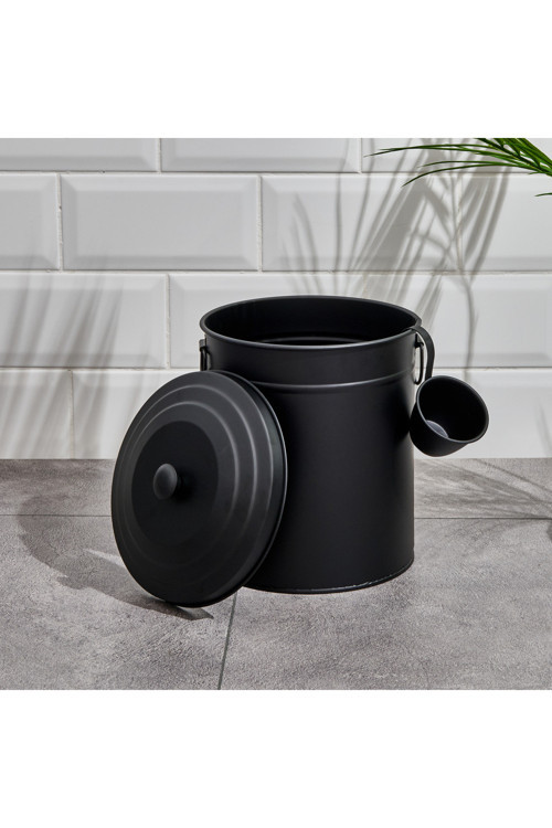 Şık Siyah 3 Lt Banyo Deterjan Kutusu, Modern Ve Kullanışlı Tasarım