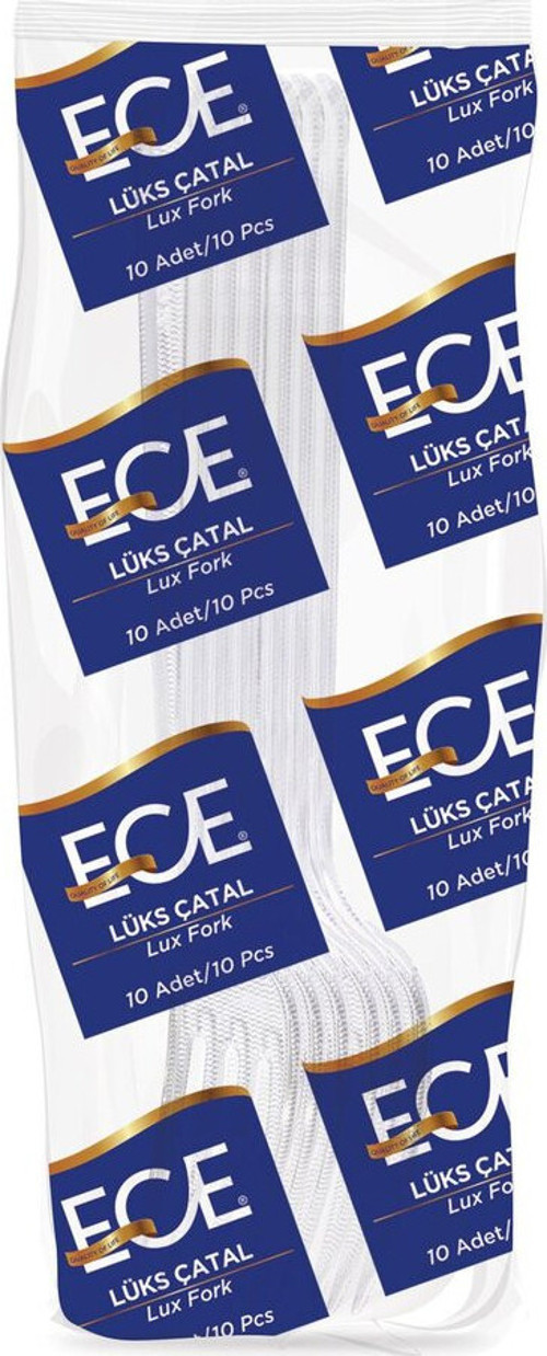Lüks Plastik Çatal 10'Lu 2 Adet