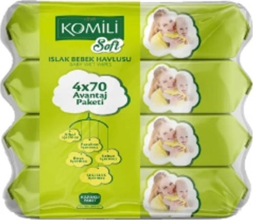 10 Adet Islak Havlu 4X70'Li Soft 1 Adet