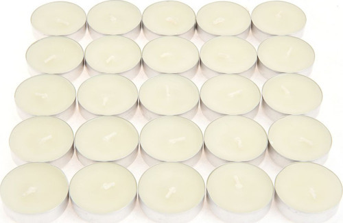 25'Li Beyaz Tealight Mum - 3,8 Cm, Şık Ve Parlak Ortamlar İçin İdeal