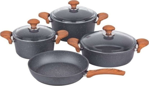 Granit Güveç 7 Parça Siyah Set 520