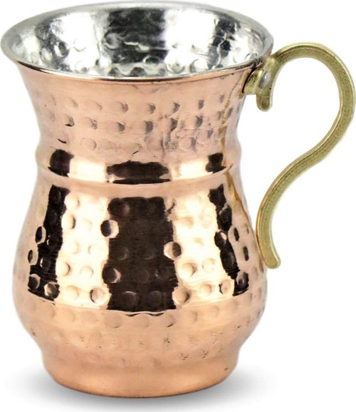 Bakır Kupa Dövme Bakır Ayran Bardağı