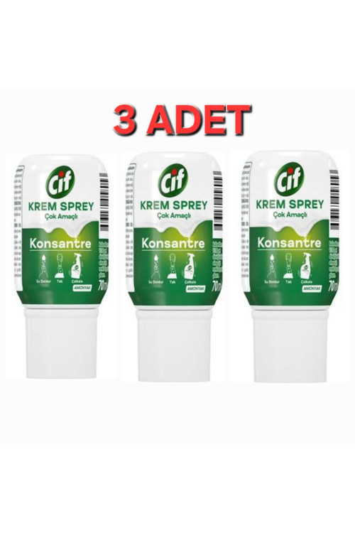 Krem Sprey Çok Amaçlı Konsantre Amonyak 70 Ml 3 Adet 70 Mlx3