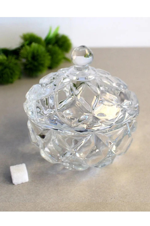Kristal Cam Şekerlik Lokumluk Çap 11,5cm -3008