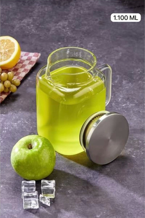 Borosilikat Cam Sürahi 1100ml