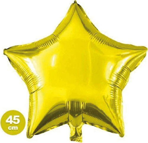 3 Adet Folyo Balon Gold Düz Yıldız 45 Cm