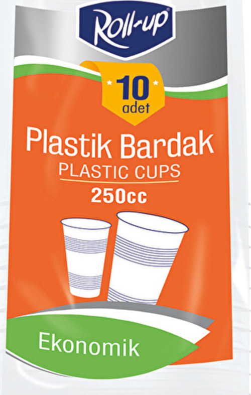 4 Adet Plastik Bardak 250 Cc 10 Lu
