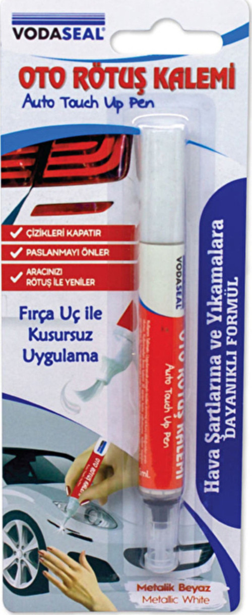 Oto Rötuş Kalemi 5 Mililitre, Beyaz Metalik