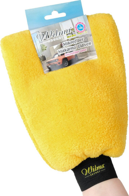 Secret Mikrofiber Araç Yıkama Eldiveni Sarı Çift Taraflı Oto Yıkama Eldiveni (4 Adet)