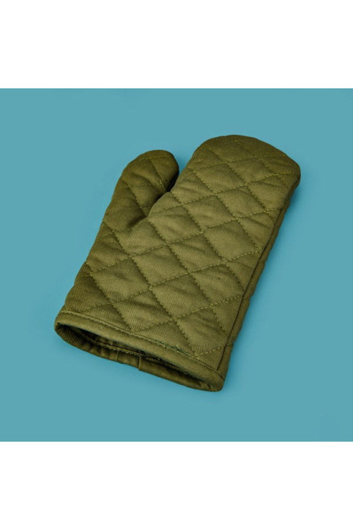 Myhome Gabardin Fırın Eldiveni - Yeşil - 17X30 Cm