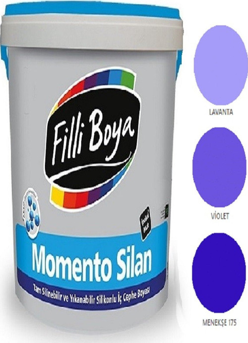Momento Silan Tam Silinebilir Yıkanabilir Silikonlu Ipek Mat Boya 1,25lt (violet)