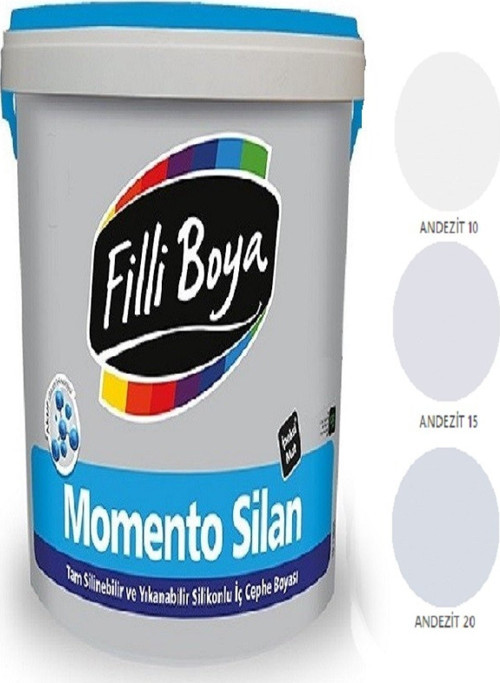 Momento Silan Tam Silinebilir Yıkanabilir Silikonlu Ipek Mat Boya 2,5lt (andezit 15)