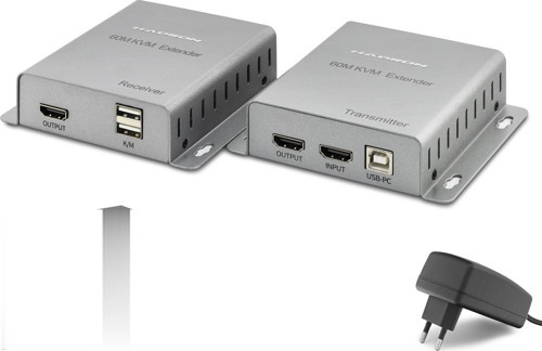 Hdmi Extender 4K 60 M - Gümüş HDX1355 Kvm