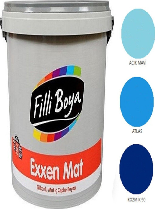 Exxen Mat Silikonlu Mat Iç Cephe Boyası 15lt (açık Mavi)