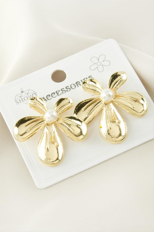 ieg™ Çiçek Metal İnci Küpe