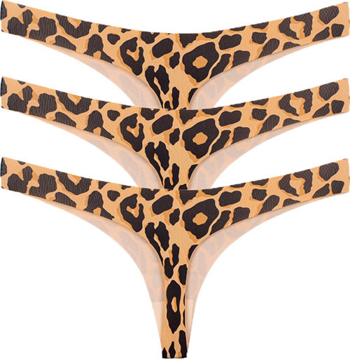 Lazer Tanga Leopar Desenli 3'Lü Paket