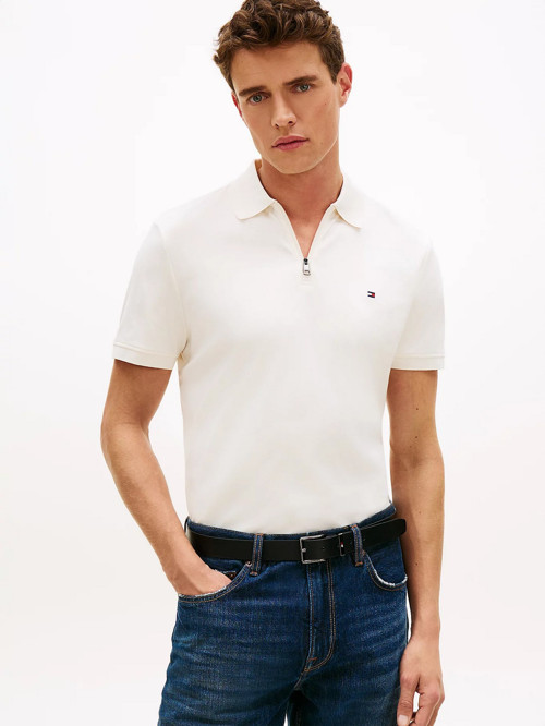 MW0MW42758Z00 Interlock Zip Reg Erkek Polo Tişört