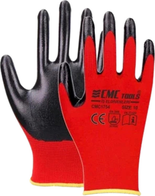 Tools Kırmızı Siyah Eldiven No:10